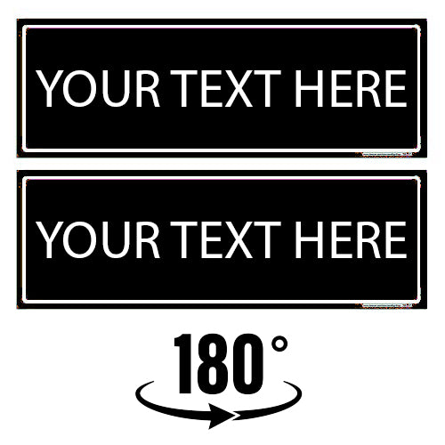 black customizable double-sided street signs