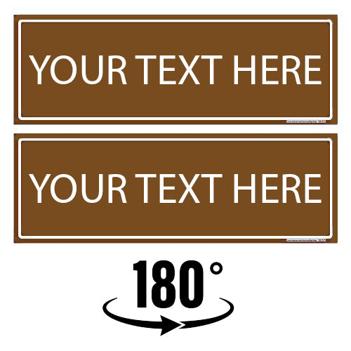 brown customizable double-sided street signs