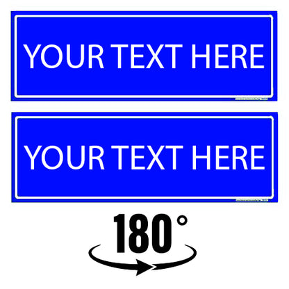 blue customizable double-sided street signs