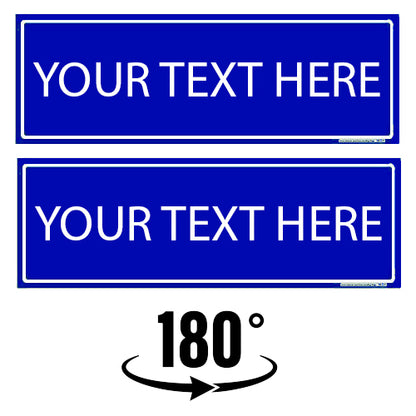 Customizable Double-Sided with White Lettering Street Sign (No Holes)
