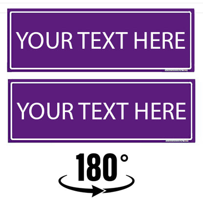 Purple customizable double-sided street signs