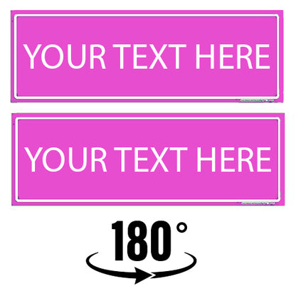 pink customizable double-sided street signs