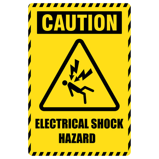 Caution Electrical Shock Hazard Sign