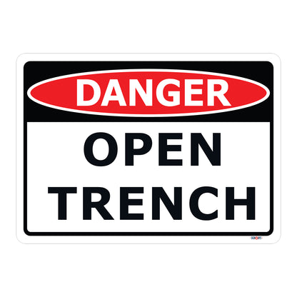 Danger- Open Trench Sign