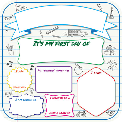 First Day of School Dry Erase Sign