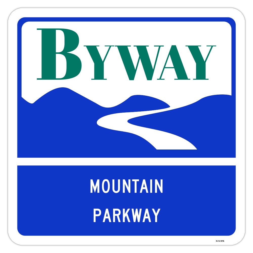 Mountain Parkway Byway Novelty Sign, Made in the USA