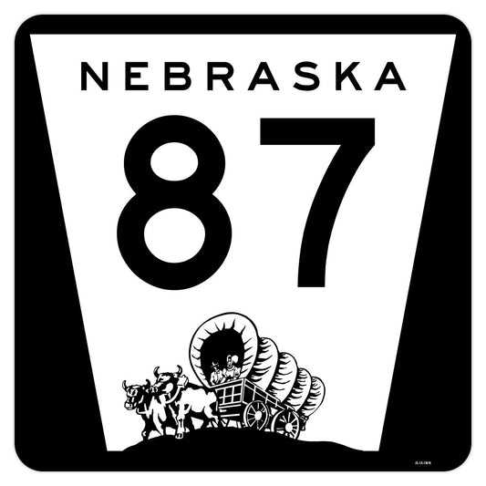 Nebraska Route Marker Novelty Sign, Made in the USA