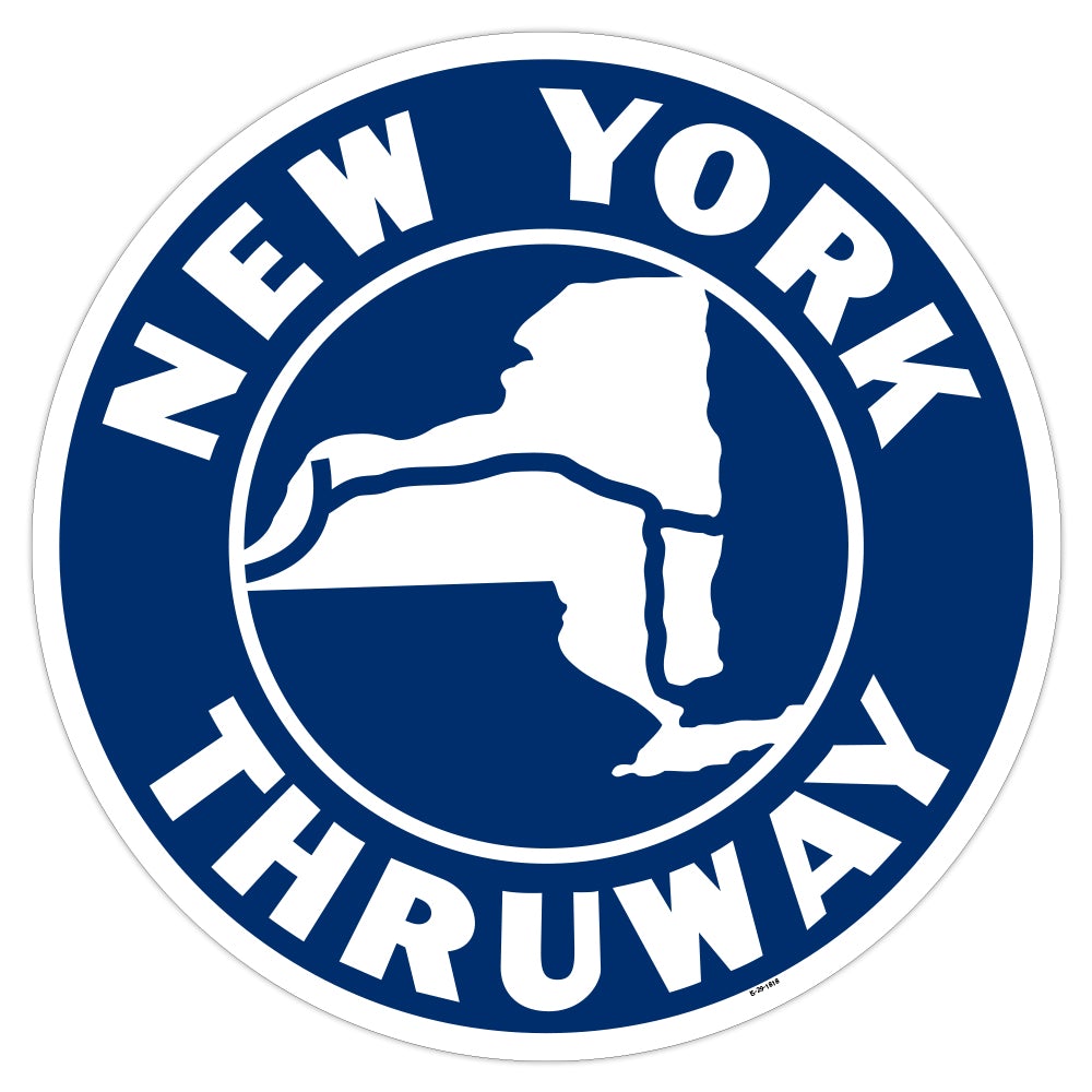 New York Thruway Novelty Sign, Made in the USA