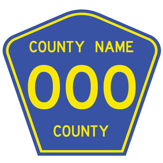 Customizable - M1-6 County Route Marker