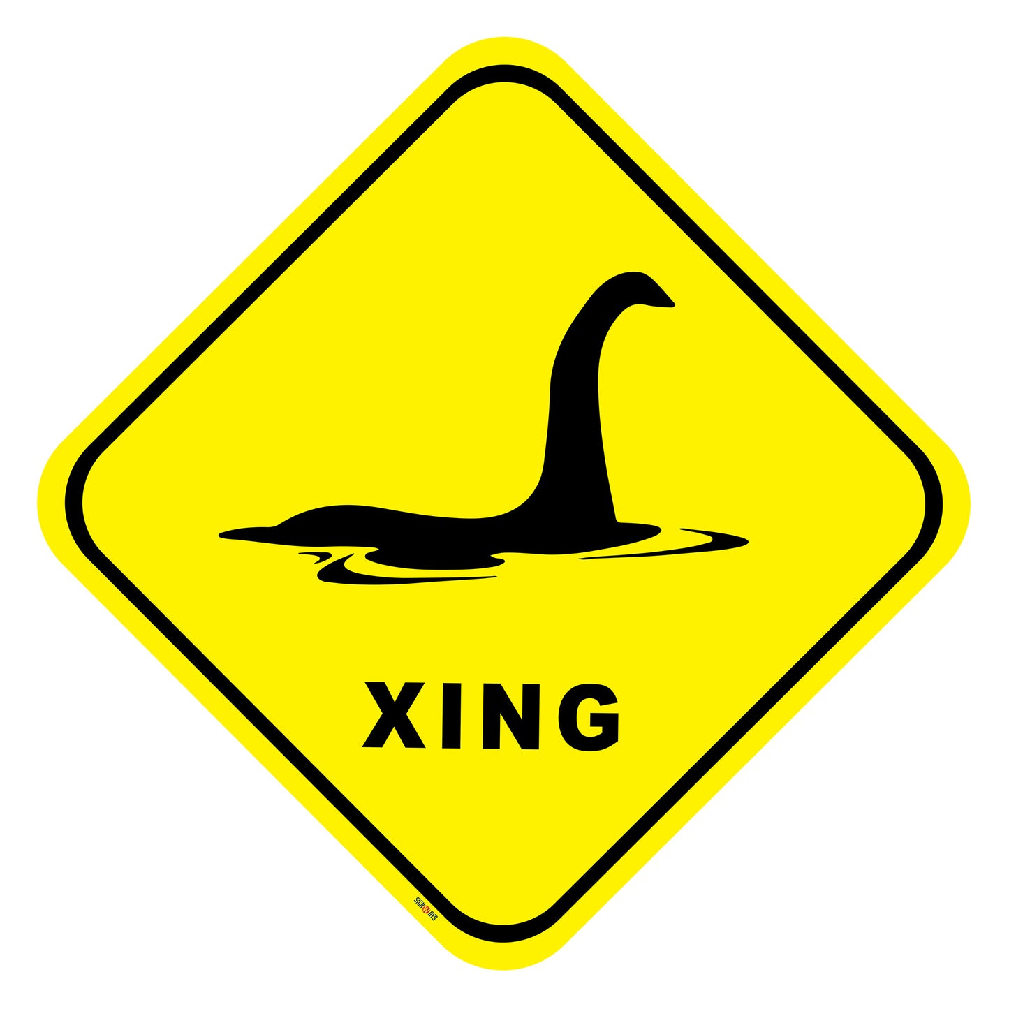 Loch Ness Crossing Reflective Sign