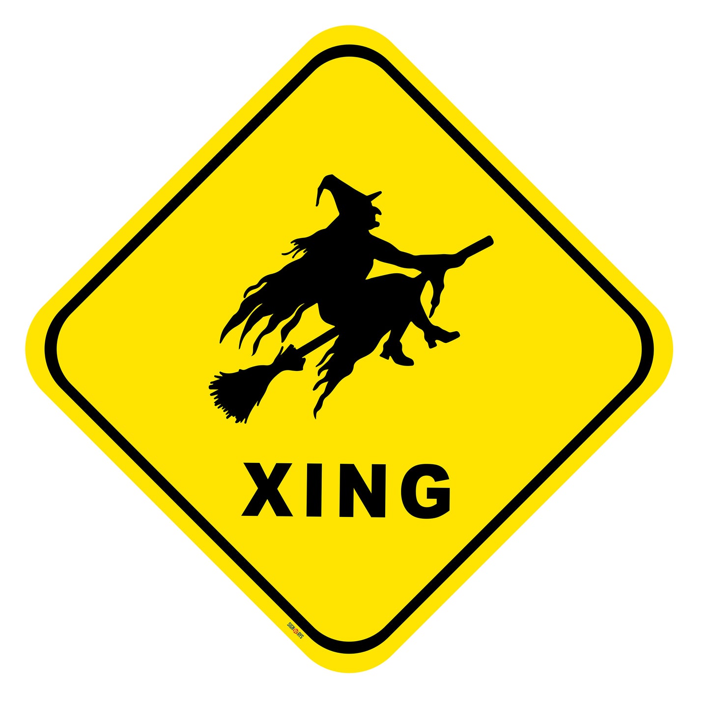 Witch Crossing Reflective Sign