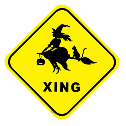 Witch Crossing Reflective Sign