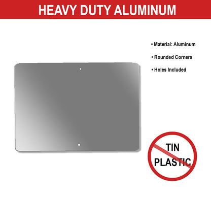 Horizontal aluminum sign blank