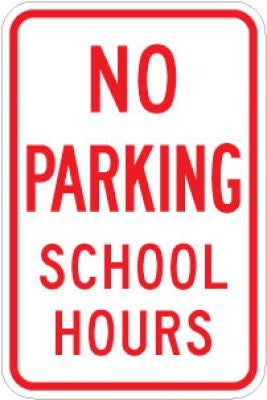LR7-33 No Parking School Hours