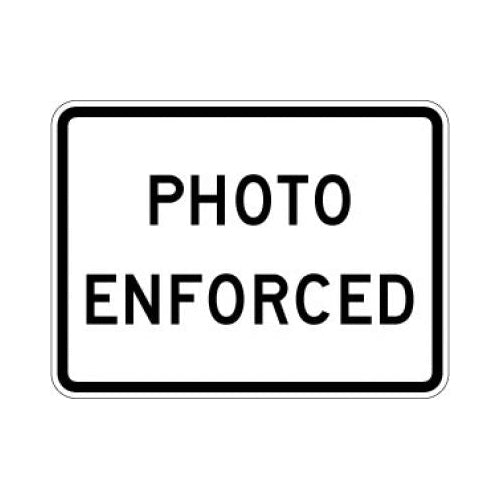 Photo Enforced Sign - MUTCD R10-19aP