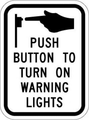 R10-25 (Symbol) Push Button To Turn On Warning Lights