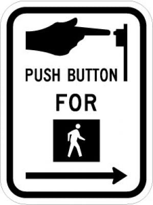 R10-3R Push Button For (Walk Symbol)(Right Arrow)