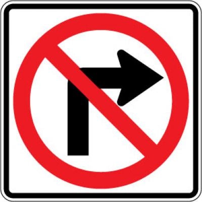R3-1, No Right Turn Symbol
