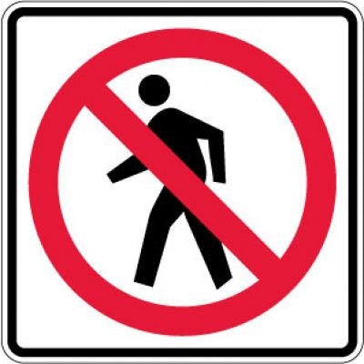 R9-3 No Pedestrian Symbol