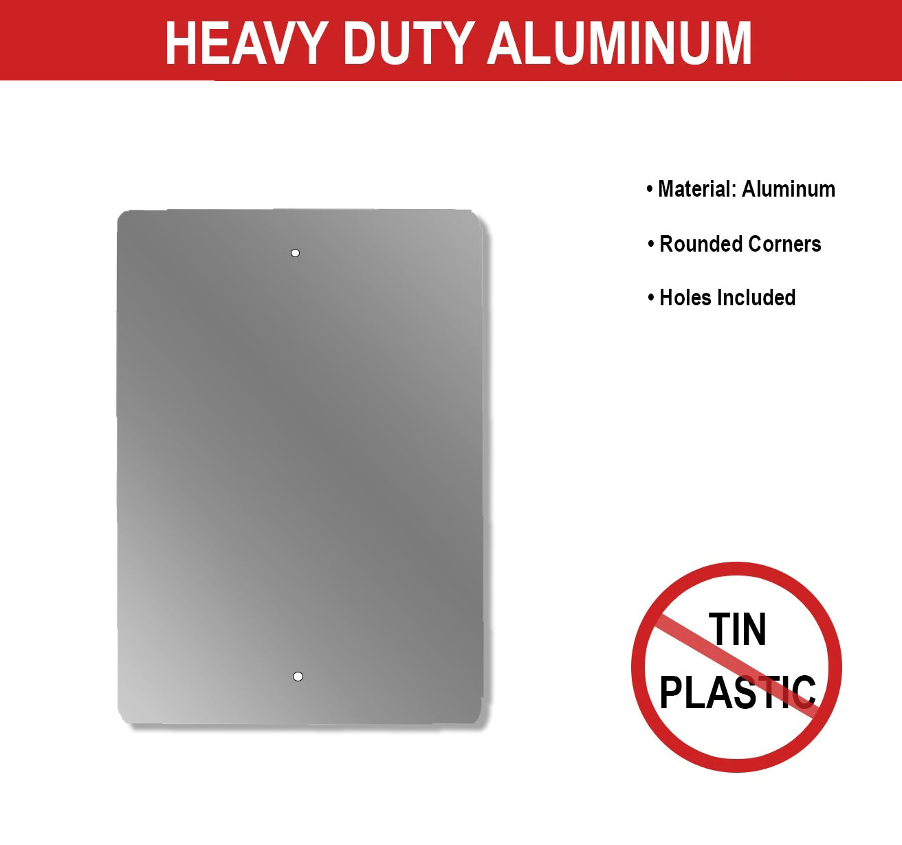 Heavy Duty Aluminum Vertical sign blank