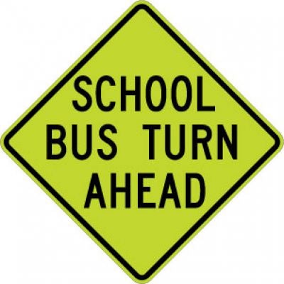 S3-2 School Bus Turn Ahead