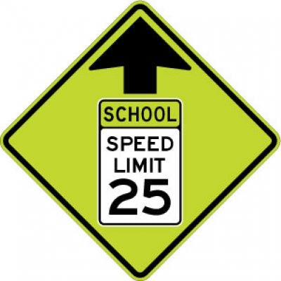 S4-5 Reduced Speed Ahead School Speed Limit (#) - Customizable