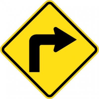 W1-1R Right Turn Arrow