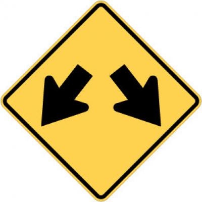 W12-1 Double Arrow Sign (Down)