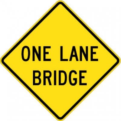 W5-3 One Lane Bridge