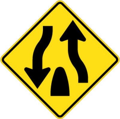 W6-2 Divided Highway Ends